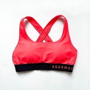 UA Under Armour Hot Pink Orange Compression Sports Bra